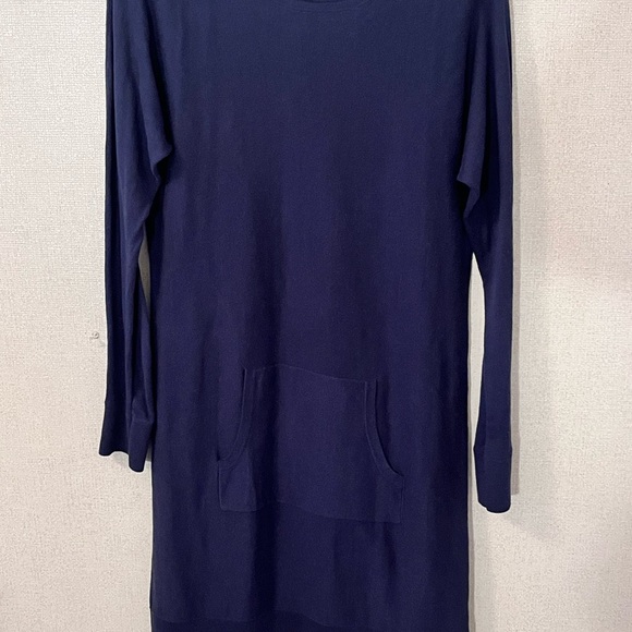 Elegant Navy Blue Dress Lilly Pulitzer Jupiter Sweater Dress Navy - Picture 4 of 6